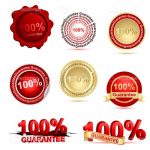 100% Guarantee Stamps and Logos
